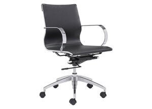 Glider Black Low Back Office Chair
