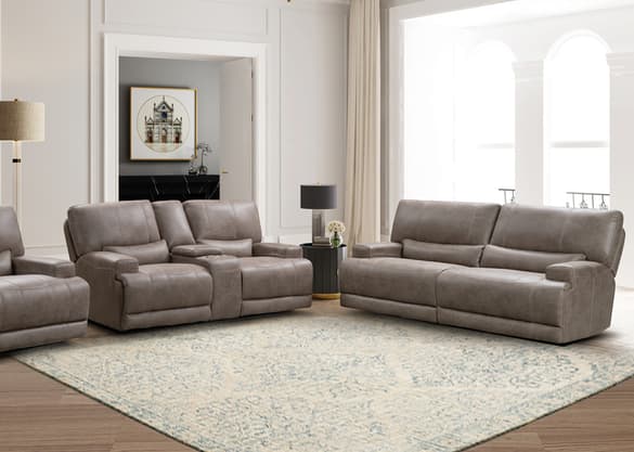 Beige power reclining deals sofa