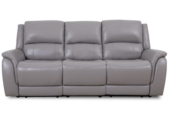 Light gray leather recliner hot sale