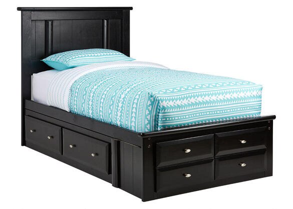 CATALINA TWIN PLAT BED W/STRG BLK BLACK