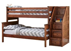 CATALINA T/F CH BUNK BED W/STARICASE CHESTNUT