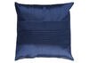 Solid Pleated Throw Pillow Navy