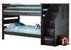 CATALINA T/T BLACK BUNK BED W/STAIRCASE BLACK