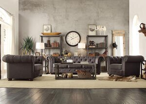 Barrington Charcoal Linen 3 Pc. Living Room