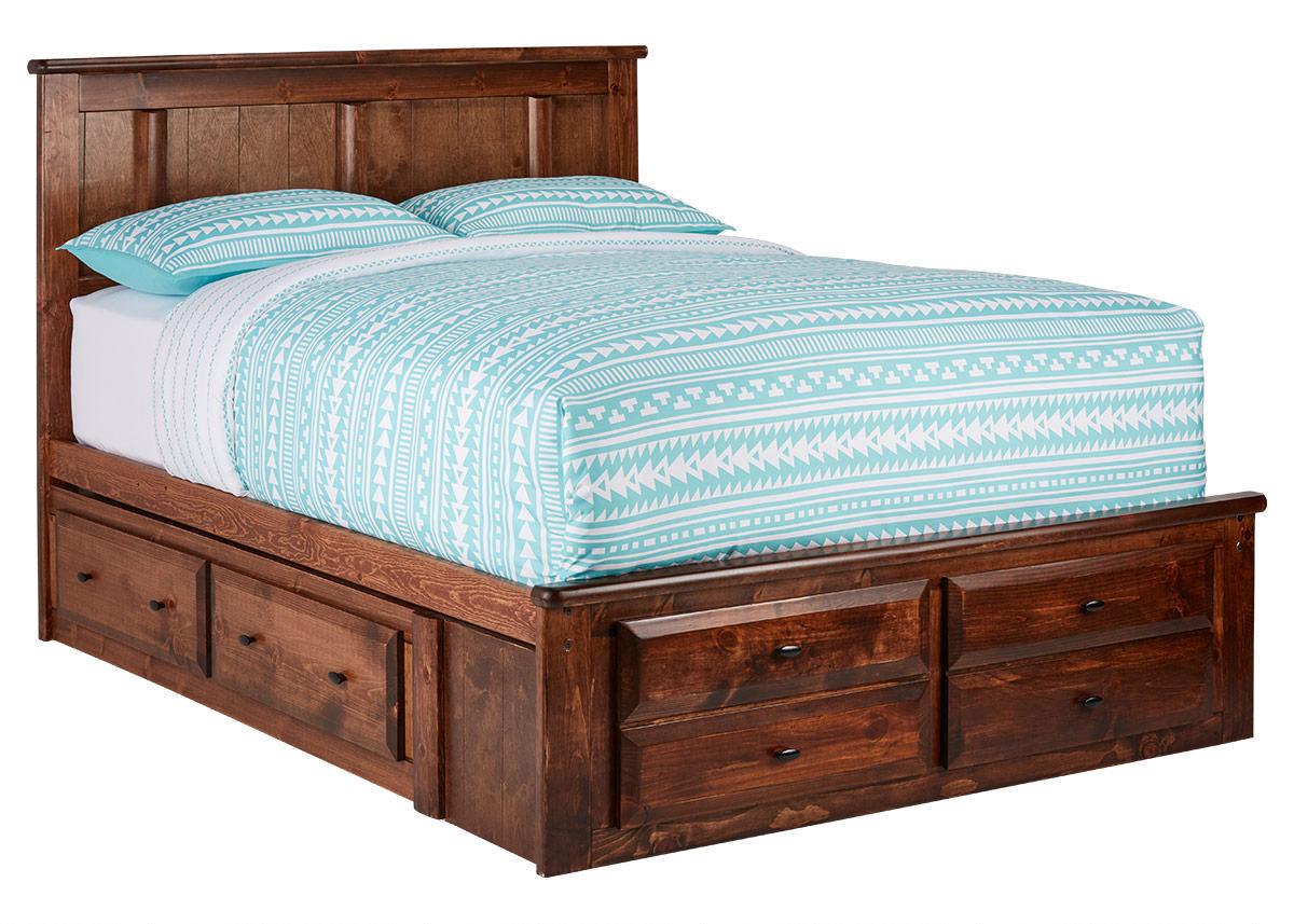 CATALINA FULL PLAT BED W/STORAGE CHESTNUT The RoomPlace