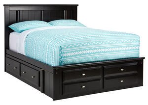 CATALINA FULL PLAT BED W/STRG BLK BLACK