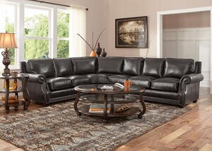 Genoa Charcoal 4 Pc. Sectional w/armless Chair