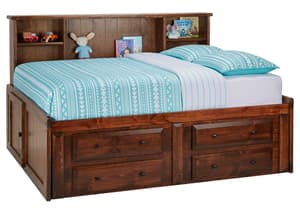 CATALINA FULL ROOMSAVER BED CHESTNUT CHESTNUT