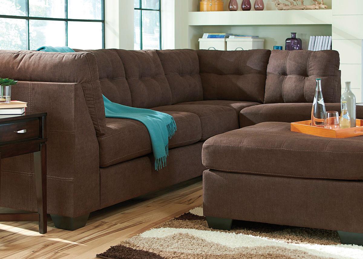 MARLO 3 PC LAF SECTIONAL WALNUT The RoomPlace