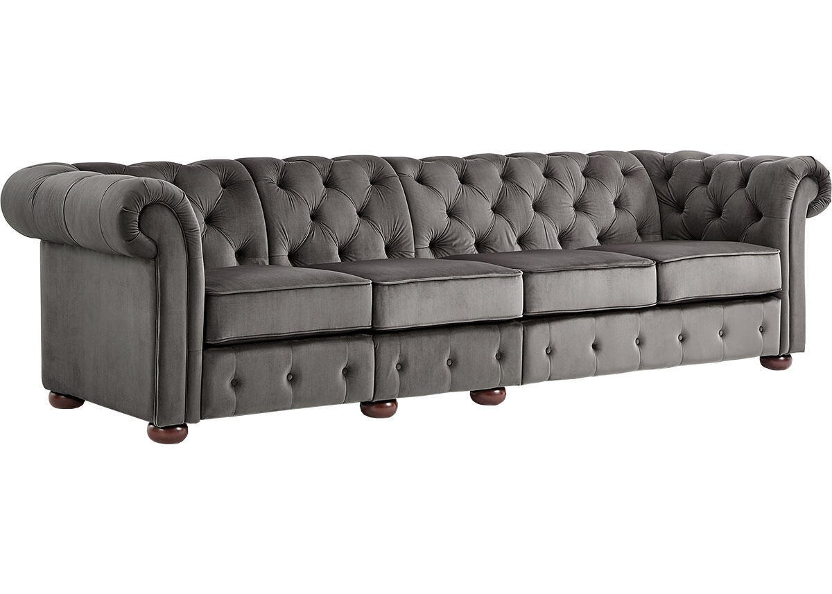 Barrington Charcoal Velvet Extra Wide Sofa