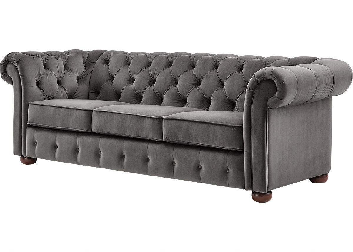 Barrington Charcoal Velvet Sofa