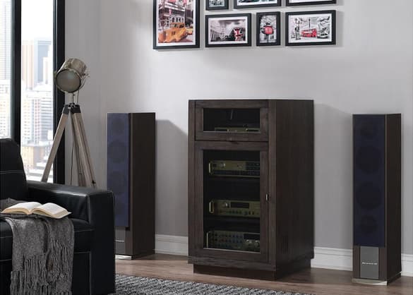 William Audio/Video Component Cabinet, Media Cabinet - The ...