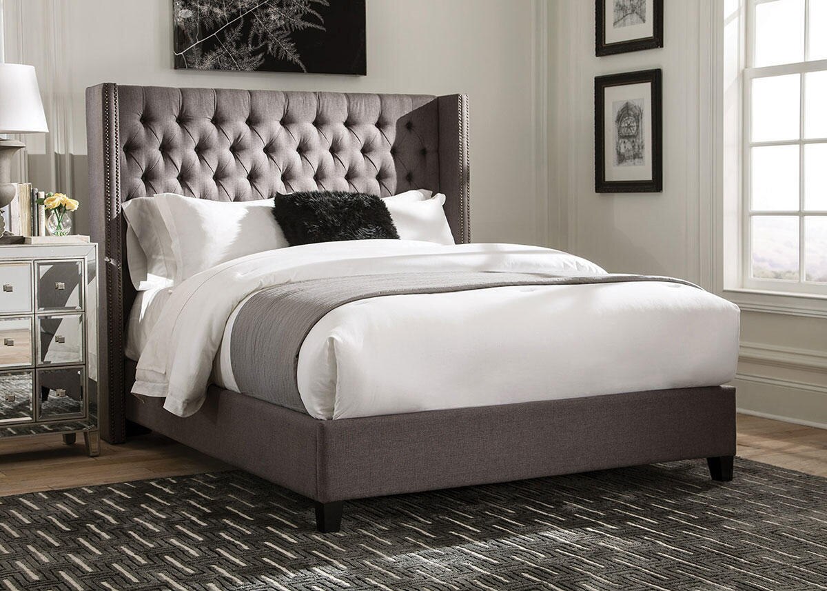 Benicia Gray King Bed by Scott Living