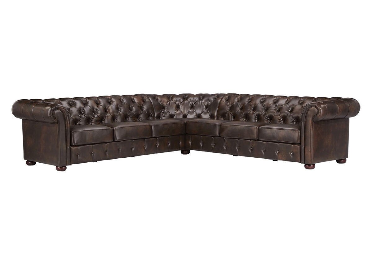 Barrington Faux Leather 7-Seat Sectional