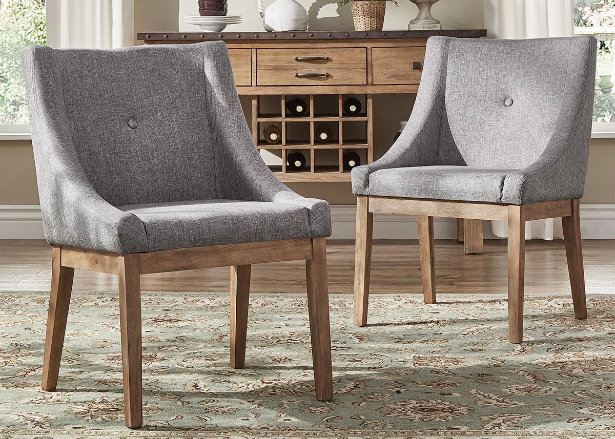 Gray Linen Arm Chair Gray The RoomPlace