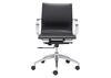 Glider Black Low Back Office Chair