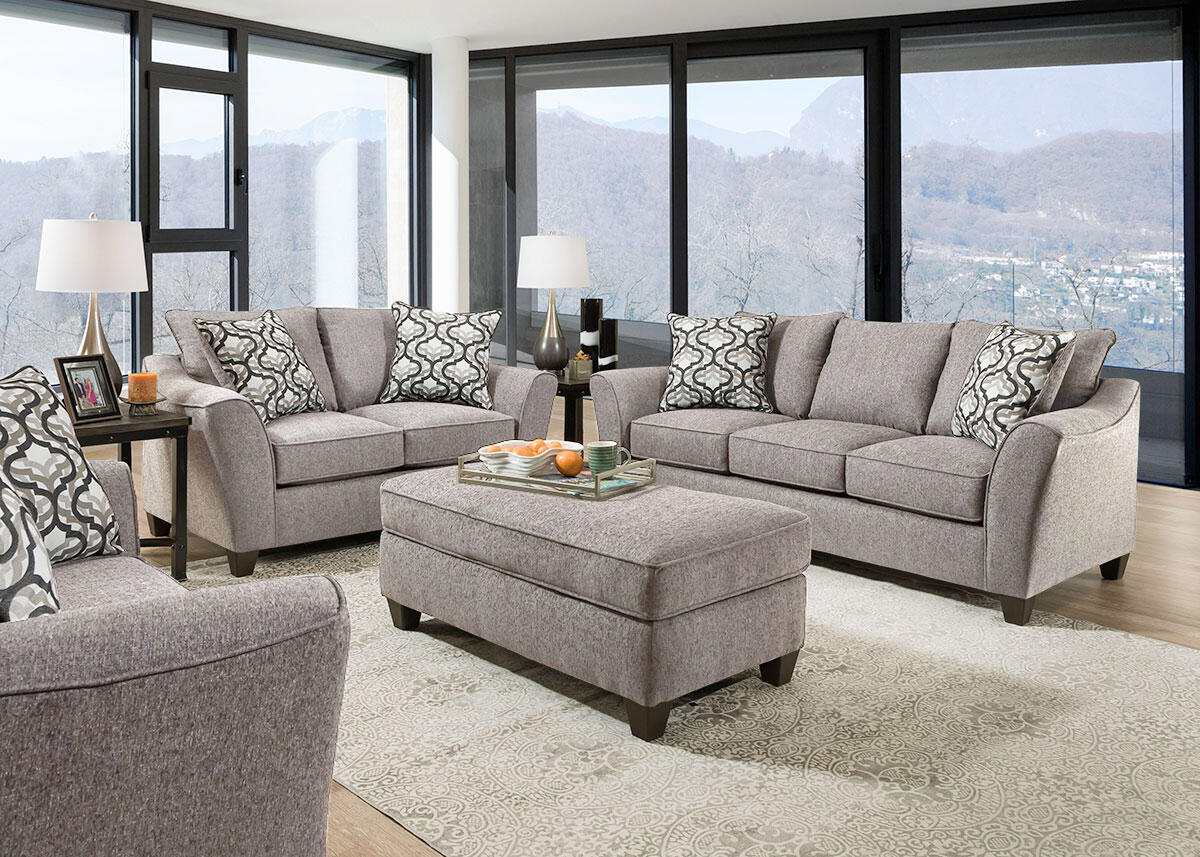Dante Light Gray 2 Pc Living Room The Roomplace
