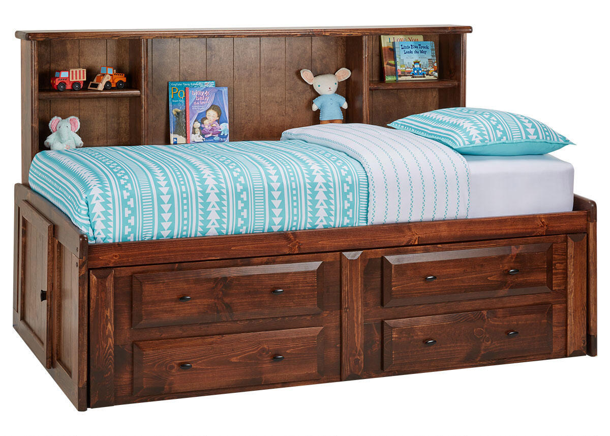 Catalina Twin Roomsaver Bed Ch Chestnut, Twin Roomsaver Bed