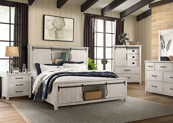 Mesa White 7 Pc. King Storage Bedroom