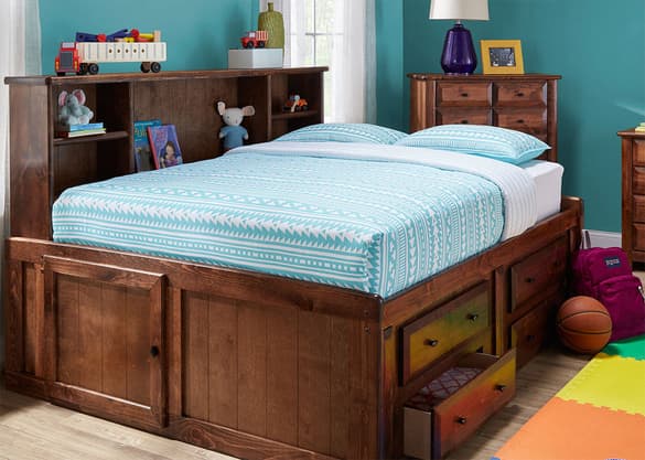 CATALINA FULL ROOMSAVER BED CHESTNUT CHESTNUT