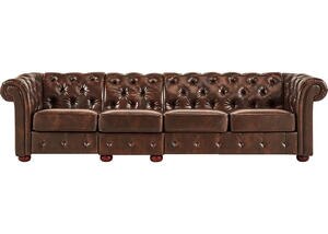 Barrington Faux Leather Extra Wide Sofa