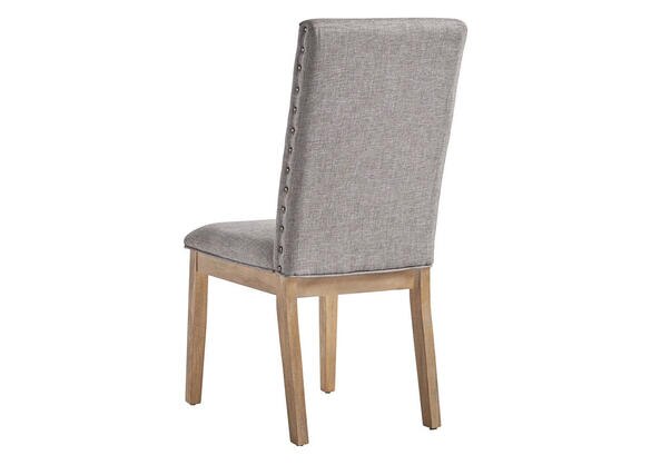 Gray Linen Nailhead Chair Gray