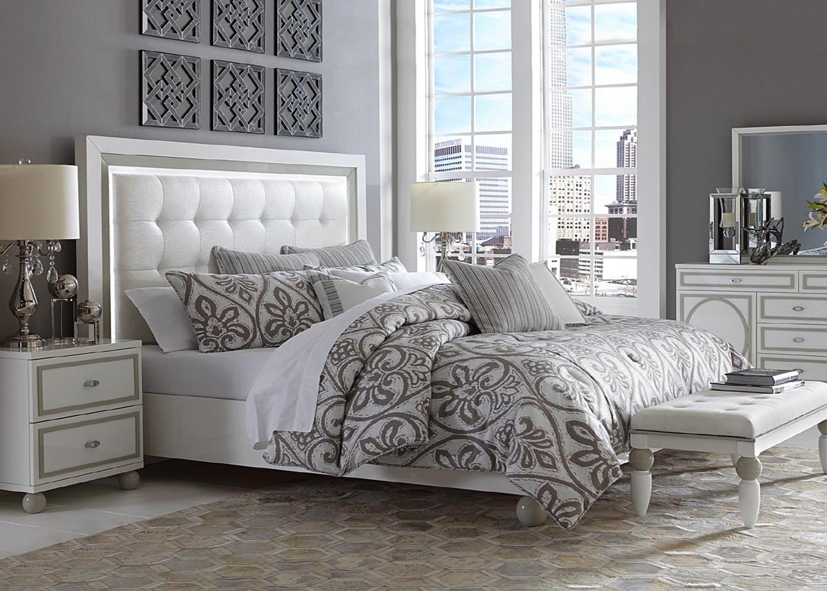 modern king bedroom sets white