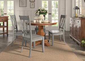 Lakewood Gray 5 Pc. Dinette w/Double X Back Chairs