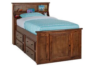 CATALINA TWIN CH BCKS STRG BED CHESTNUT