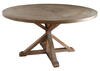 Richland 5 Pc. 60&quot; Round Table Dinette w/Charcoal Tufted Linen Chairs