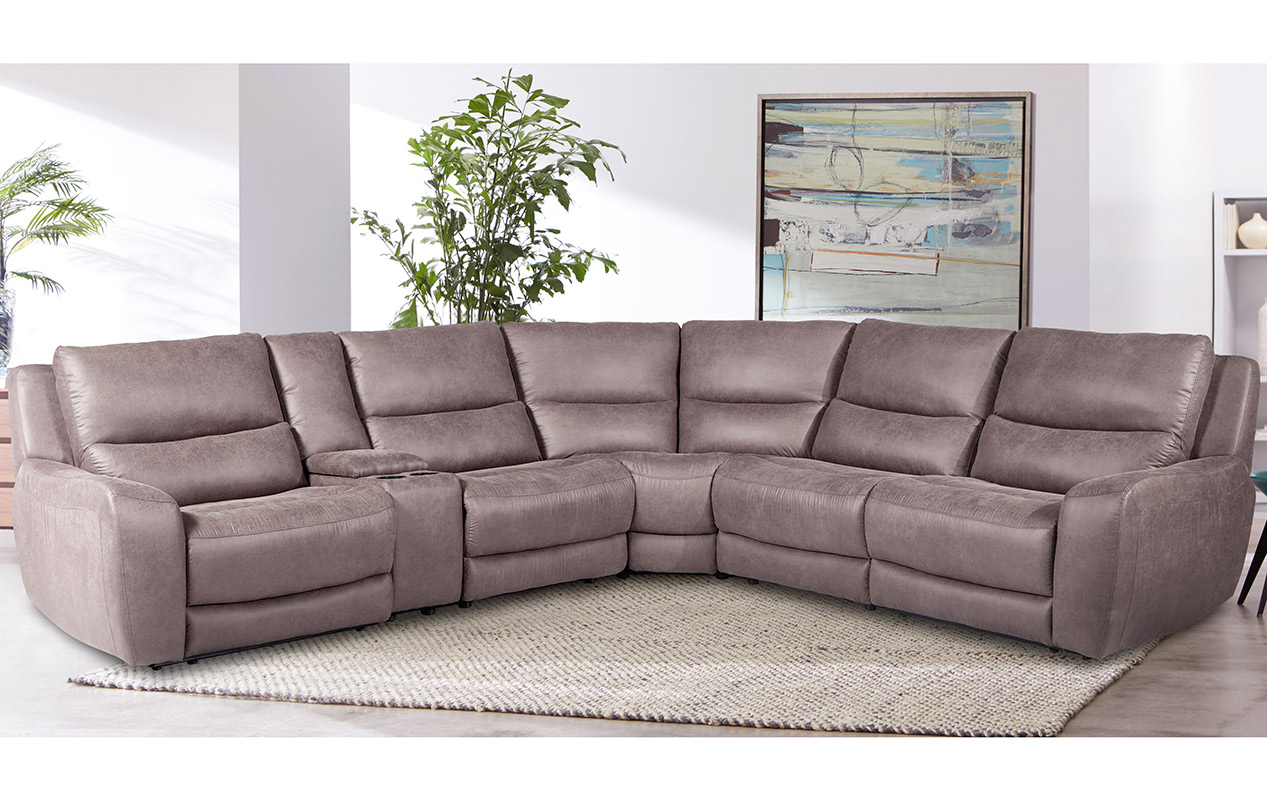 Tilden fabric gray power reclining sectional sofa sales