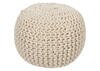 Hand Crafted Tan Pouf Tan