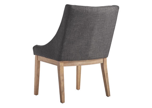 Dark Gray Linen Arm Chair Gray