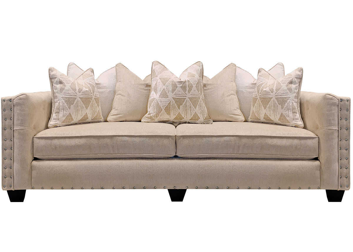 Callie Cream Velvet Sofa - Olivia Furniture