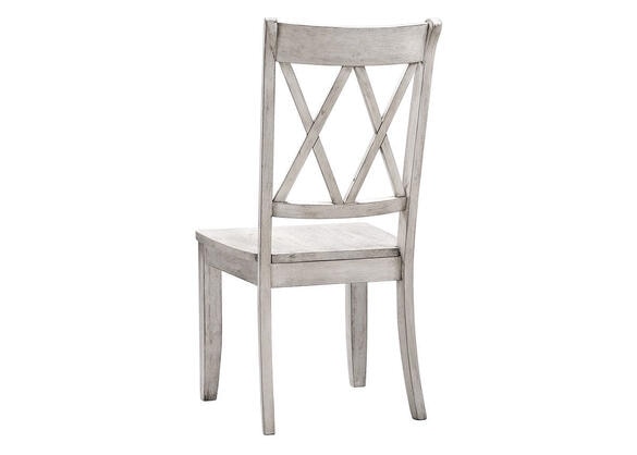 White Double X Back Side Chair White