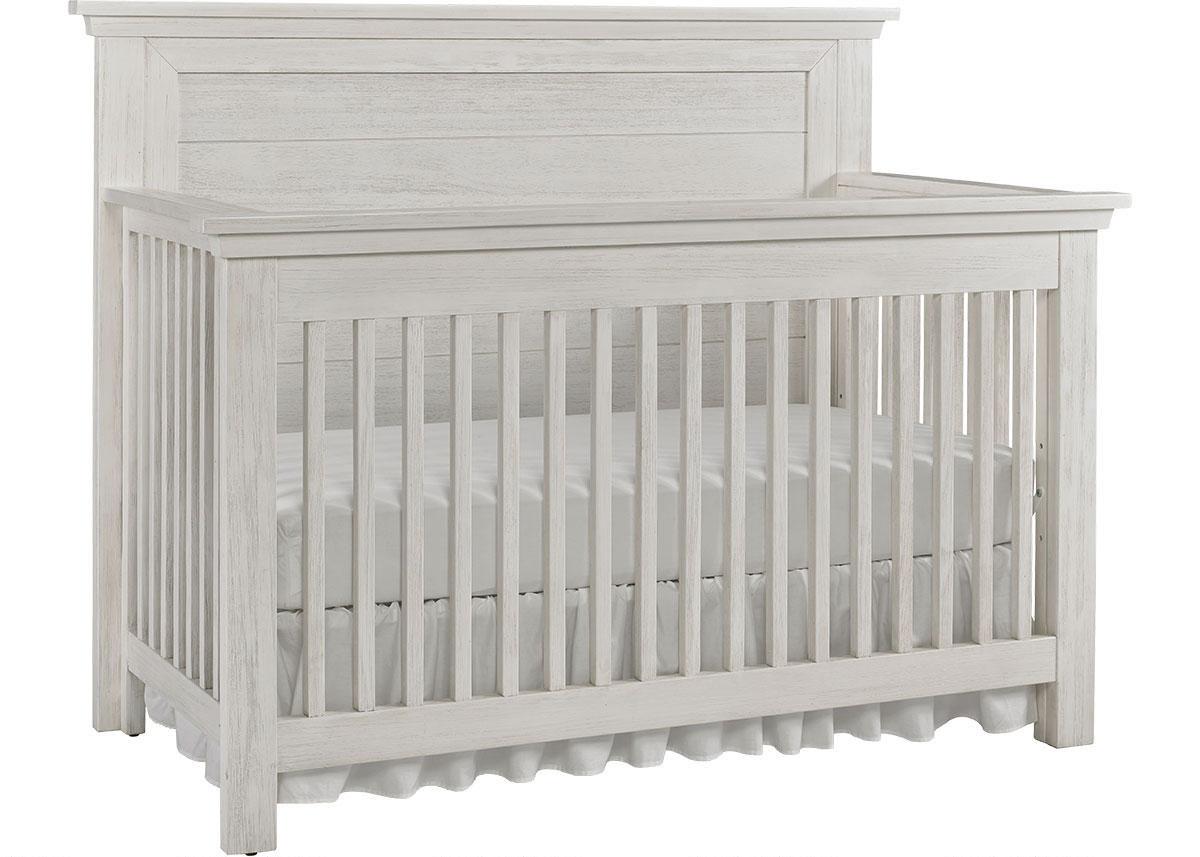 Lucca Sea Shell White Flat Top Convertible Crib By Dolce Babi
