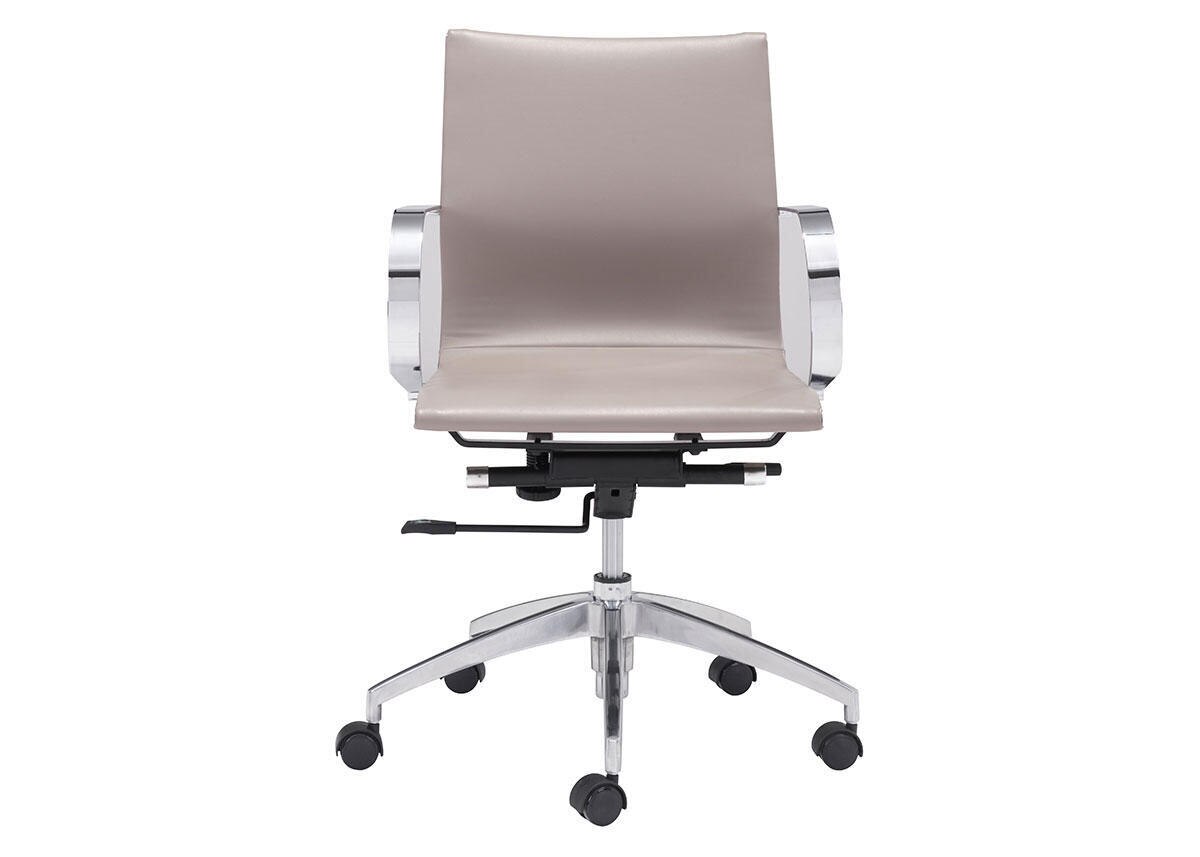 Glider Taupe Low Back Office Chair